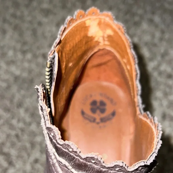 Lucky Brand Dark Brown Peep-Toe Wedge Booties - Picture 11 of 11